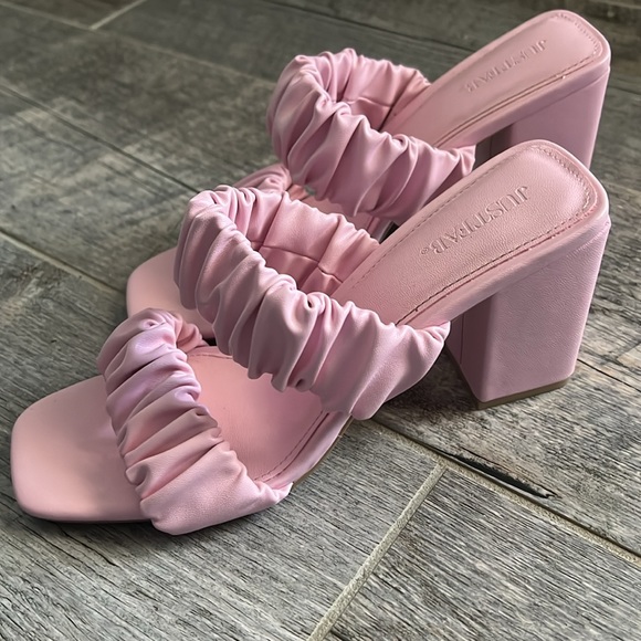 SOLDOUT pink heel sandals -sz 8 - Picture 2 of 7
